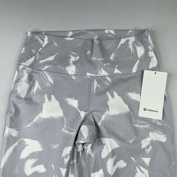 Lululemon Wunder Under High Rise Tight Luxtreme Flower Pop White Silver - Picture 9 of 14